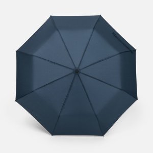 Зонт складной Smooth Move с плавным закрытием, темно-синий