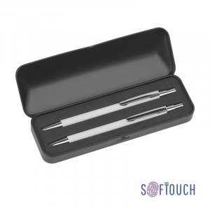Набор "Ray" (ручка+карандаш), покрытие soft touch, цвет белый