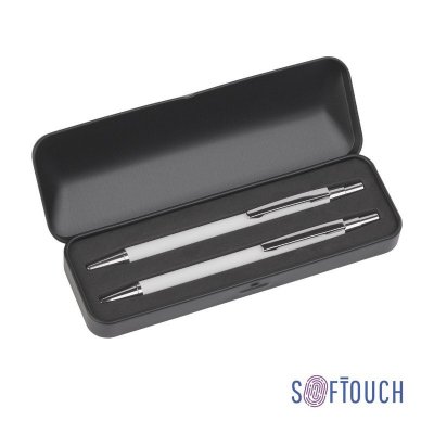 Набор "Ray" (ручка+карандаш), покрытие soft touch, цвет белый