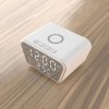 Настольные часы "Smart Clock" с беспроводным (15W) зарядным устройством, будильником и термометром, цвет белый