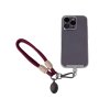 Брелок-браслет Bohemian c металлическим держателем для телефона, бургунди