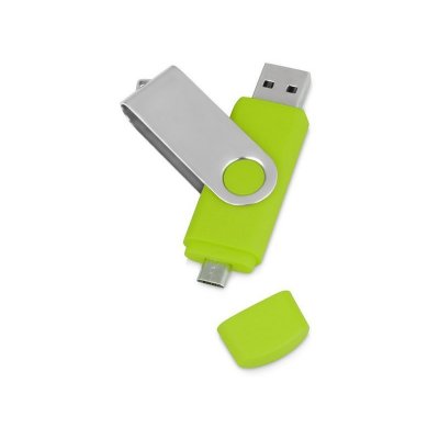 USB/micro USB-флешка на 16 Гб «Квебек OTG», зеленое яблоко