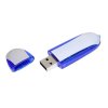 USB 2.0- флешка промо на 16 Гб овальной формы, синий