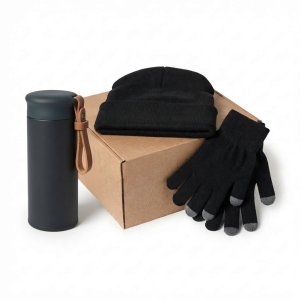 Набор подарочный GET WARM-2: перчатки, шапка, термос Набор подарочный GET WARM-2: перчатки, шапка, термос