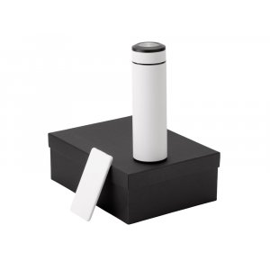 Подарочный набор с термосом и повербанком С1, белый Подарочный набор с термосом и повербанком С1, белый