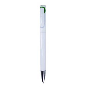 Ручка шариковая Wolf (белая с зеленым)