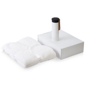 Подарочный набор с пледом, термосом Cozy hygge 2.0, белый Подарочный набор с пледом, термосом Cozy hygge 2.0, белый