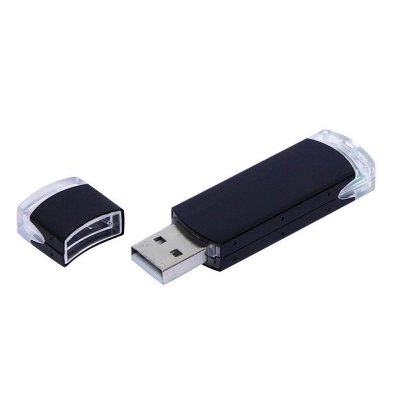 USB 3.0- флешка промо на 32 Гб прямоугольной классической формы, черный