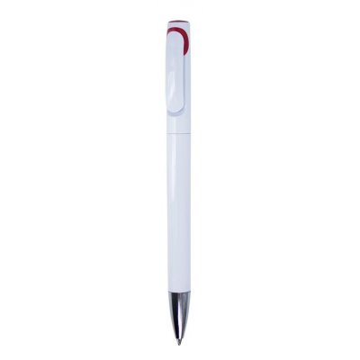 Ручка шариковая Wolf (белая с красным)
