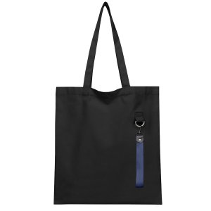 Сумка для покупок LUMISSA 325 г/м² с ремувкой, чёрный/тёмно-синий