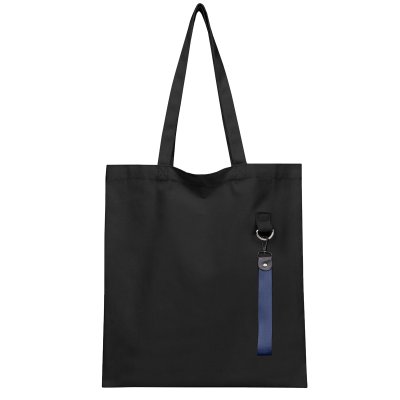 Сумка для покупок LUMISSA 325 г/м² с ремувкой, чёрный/тёмно-синий
