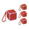 Портативная колонка Cube с подсветкой, красный