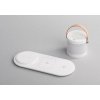 Настольная беспроводная (15W) зарядная станция "Smart Home" с bluetooth колонкой-лампой, цвет белый