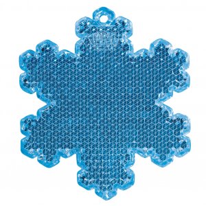 Пешеходный светоотражатель «Снежинка», синий Пешеходный светоотражатель «Снежинка», синий