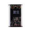 Зарядное (22.5W) устройство "Inside" 9000 mAh с прозрачным корпусом и цифровым индикатором заряда/напряжения/силы тока, цвет черный