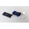 Беспроводное зарядное устройство "Sticky SOFTTOUCH", 10000 mAh с подсветкой логотипа и присосками, цвет синий