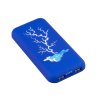 Беспроводное зарядное устройство "Sticky SOFTTOUCH", 10000 mAh с подсветкой логотипа и присосками, цвет синий