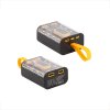 Зарядное устройство "Shine" 9000 mAh с LED-подсветкой, встроенными кабелями Type-C/Lightning/USB, цвет черный с желтым