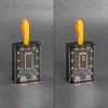 Зарядное устройство "Shine" 9000 mAh с LED-подсветкой, встроенными кабелями Type-C/Lightning/USB, цвет черный с желтым