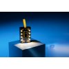 Зарядное устройство "Shine" 9000 mAh с LED-подсветкой, встроенными кабелями Type-C/Lightning/USB, цвет черный с желтым