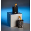 Зарядное устройство "Shine" 9000 mAh с LED-подсветкой, встроенными кабелями Type-C/Lightning/USB, цвет черный с желтым