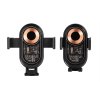 Автомобильное беспроводное (15W) зарядное устройство "Guide" с прозрачным корпусом, цвет черный с серебристым