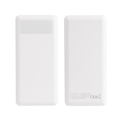 Зарядное устройство "Lumos" 10000 mAh с фонариком, цвет белый