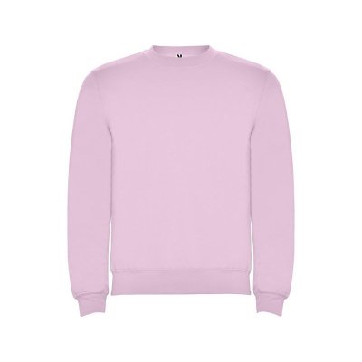 Свитшот с начесом Clasica унисекс, светло-розовый