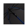 Зонт-трость 1084 Colorline с цветными спицами и куполом из переработанного пластика, черный/синий
