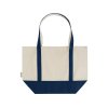 Sam эко- сумка из переработанного хлопка, сертифицированного согласно GRS, плотностью 320 г/м² - Темно - синий / Натуральный