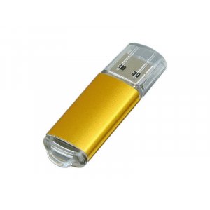 USB 3.0- флешка на 32 Гб с прозрачным колпачком, золотистый