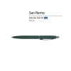 Ручка металлическая шариковая San Remo, софт-тач, 1.0 мм, зеленый