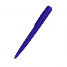 Ручка пластиковая Jangle, софт-тач, темно-синяя-S