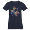Футболка женская Butterflies, темно-синяя Футболка женская Butterflies, темно-синяя