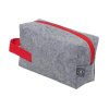 Органайзер для электроники и проводов Felt из RPET-фетра с ручкой, серый с красным