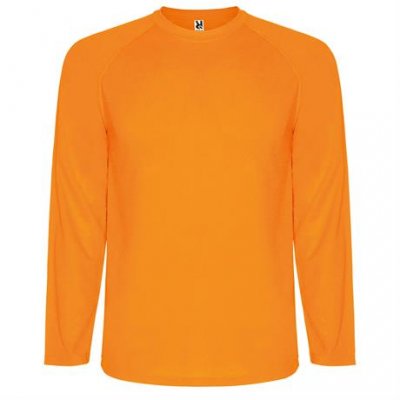 Спортивная футболка MONTECARLO L/S мужская, ФЛУОРЕСЦЕНТНЫЙ ОРАНЖЕВЫЙ 2XL