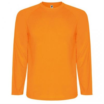 Спортивная футболка MONTECARLO L/S мужская, ФЛУОРЕСЦЕНТНЫЙ ОРАНЖЕВЫЙ L
