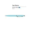 Ручка металлическая шариковая San Remo, софт-тач, 1.0 мм, голубой
