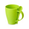 Пшеничная кружка Nina с ложкой, 300ml зеленое яблоко 375C