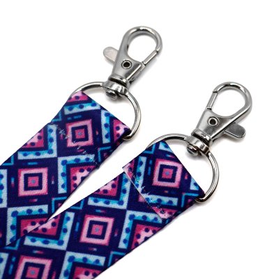 Ланъярд полноцветный Эл с двумя карабинами, 20 мм