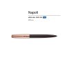 Ручка металлическая шариковая Napoli, коричневый/розовое золото