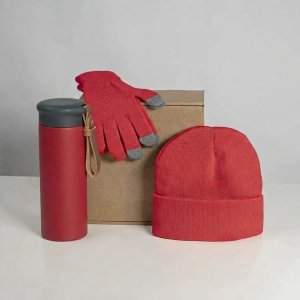 Набор подарочный GET WARM-2: перчатки, шапка, термос Набор подарочный GET WARM-2: перчатки, шапка, термос