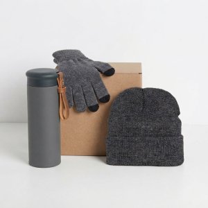 Набор подарочный GET WARM-2: перчатки, шапка, термос Набор подарочный GET WARM-2: перчатки, шапка, термос