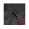Зонт-трость 1084 Colorline с цветными спицами и куполом из переработанного пластика, черный/красный