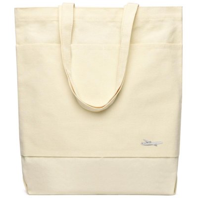 Сумка для покупок JETTA 325 г/м² с шильдом - самолёт, натуральный