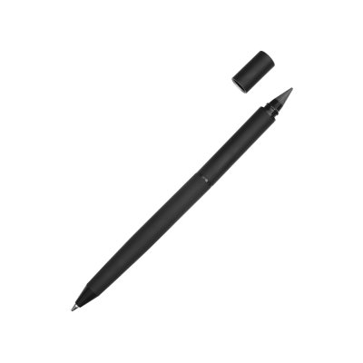 Металлическая ручка и вечный карандаш Gauguin, софт-тач, черный