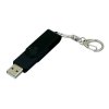 USB 2.0- флешка промо на 32 Гб с поворотным механизмом и однотонным металлическим клипом, черный