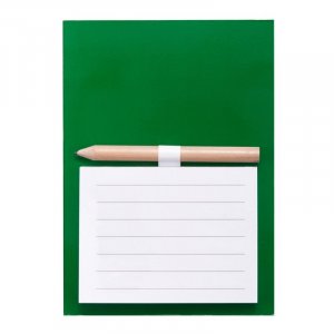 Блокнот с магнитом YAKARI, 40 листов, карандаш в комплекте, зеленый, картон
