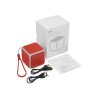Портативная колонка Cube с подсветкой, красный