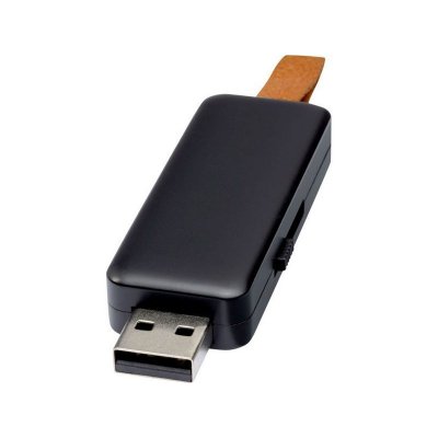 USB-флешка на 8 Гб Gleam с подсветкой, черный